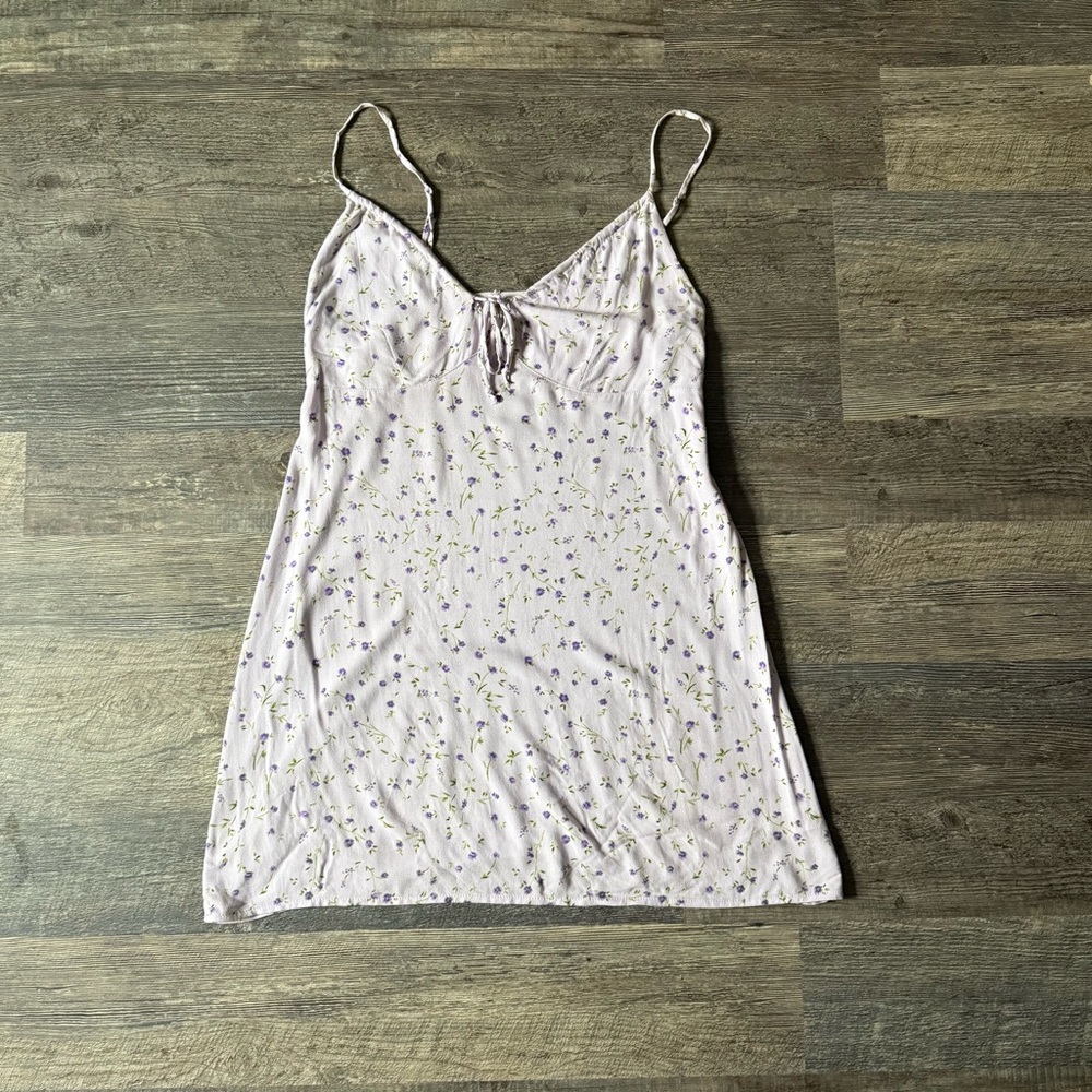 Pacsun Lavender Floral Print Mini Dress